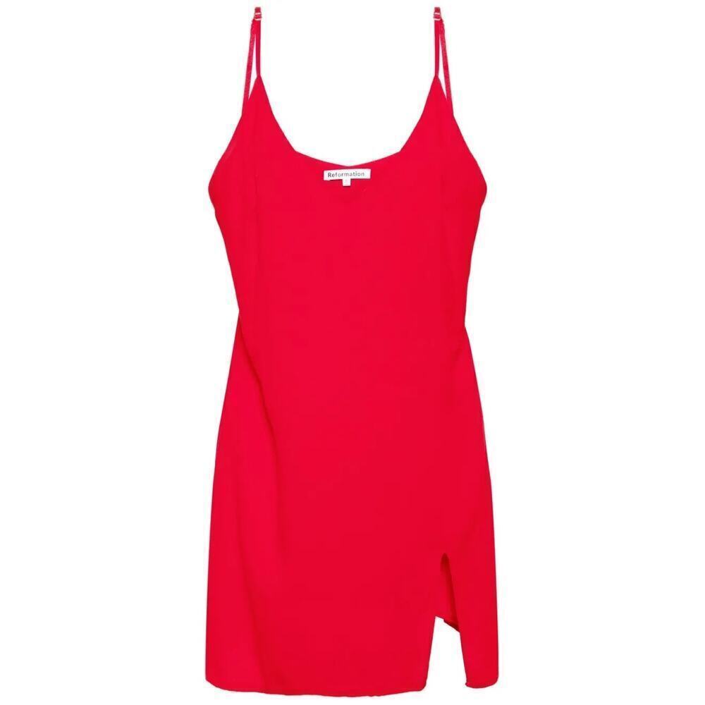 Reformation Marlowe Mini Dress Red Slip Dress Size Small - Picture 2 of 7